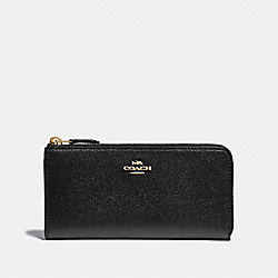 COACH F37985 L-zip Wallet BLACK/IMITATION GOLD