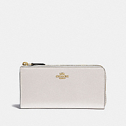 L-ZIP WALLET - F37985 - CHALK/IMITATION GOLD