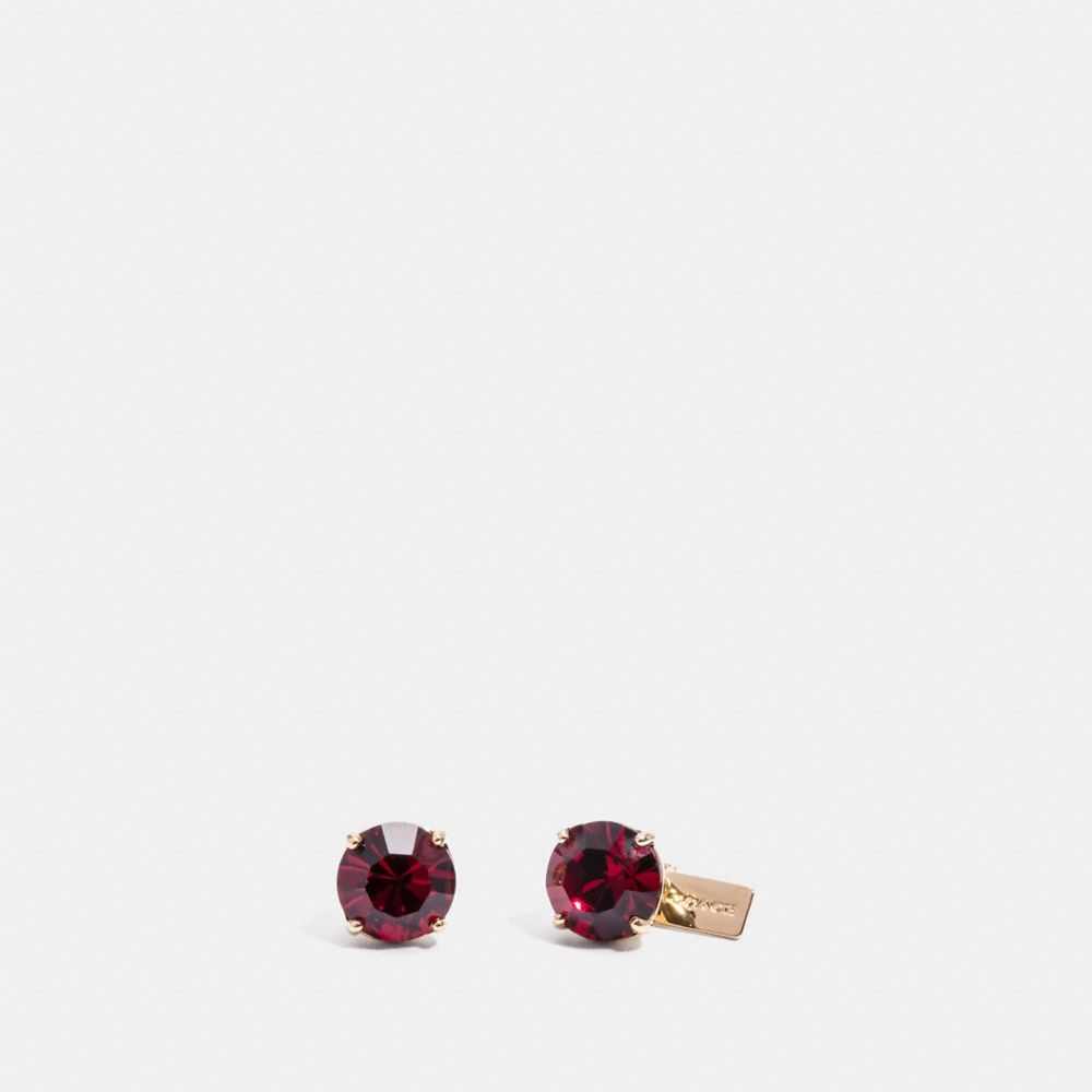 COACH F38035 RUBY EARRINGS RED/GOLD