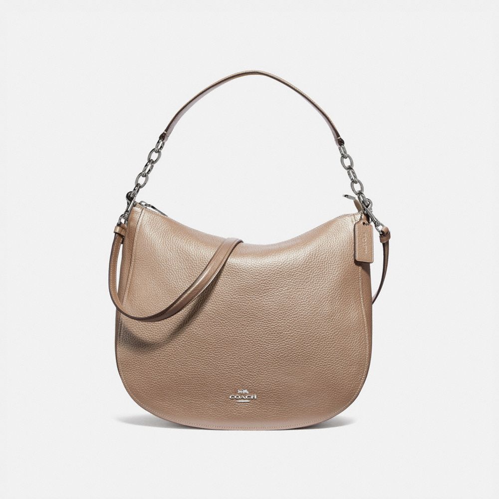 COACH ELLE HOBO - PLATINUM/SILVER - F38051