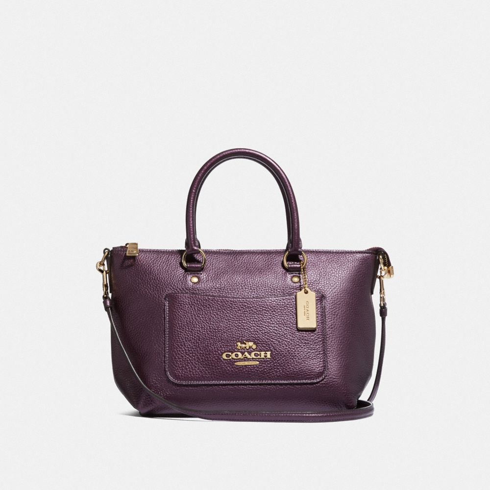 COACH F38053 MINI EMMA SATCHEL METALLIC RASPBERRY/LIGHT GOLD