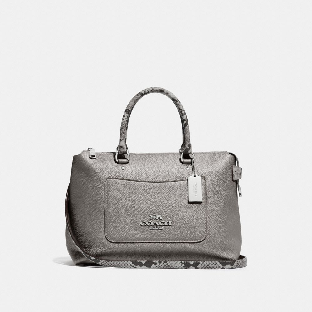 COACH F38054 - EMMA SATCHEL GUNMETAL/SILVER