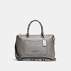 COACH EMMA SATCHEL - GUNMETAL/SILVER - F38054