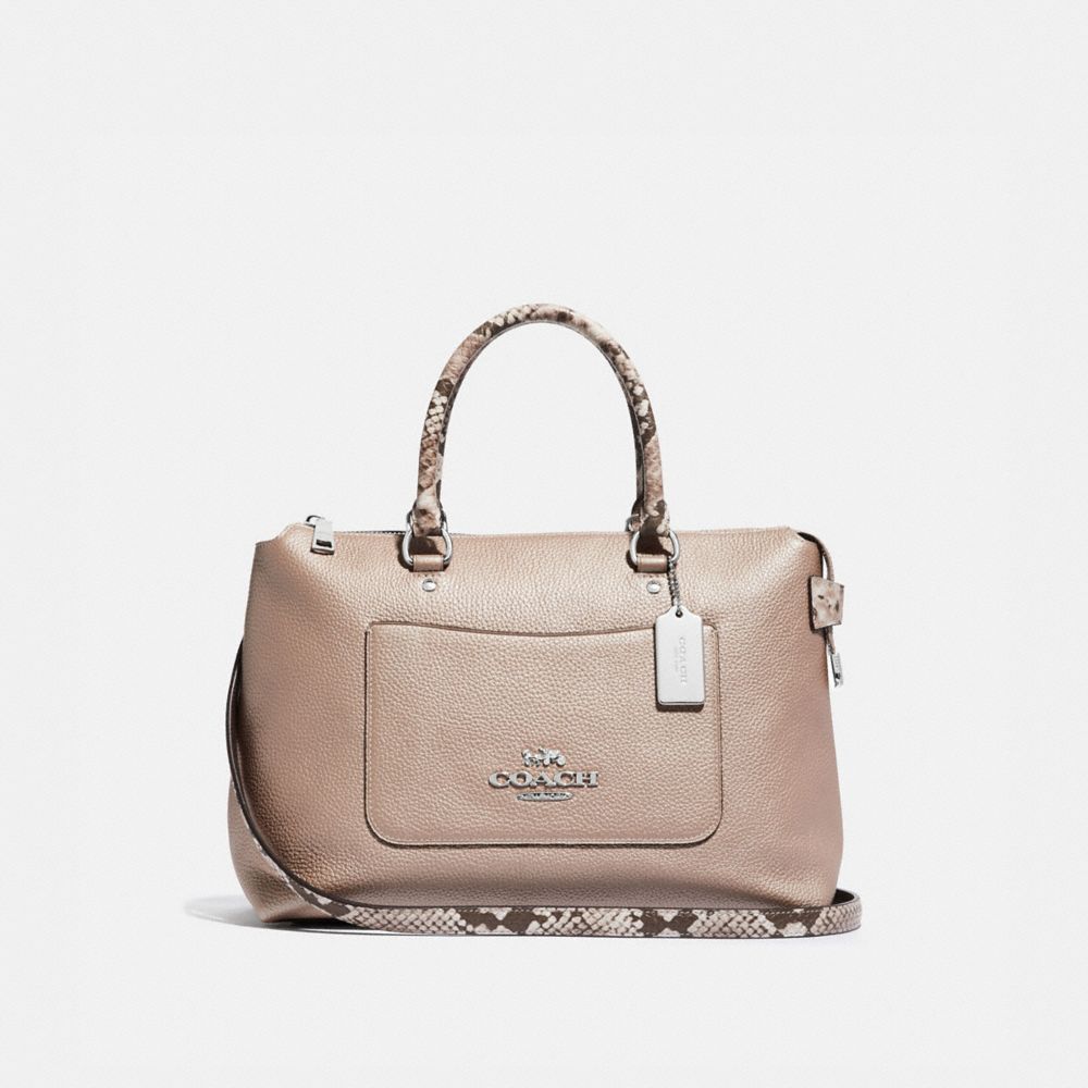 COACH F38054 Emma Satchel PLATINUM/SILVER