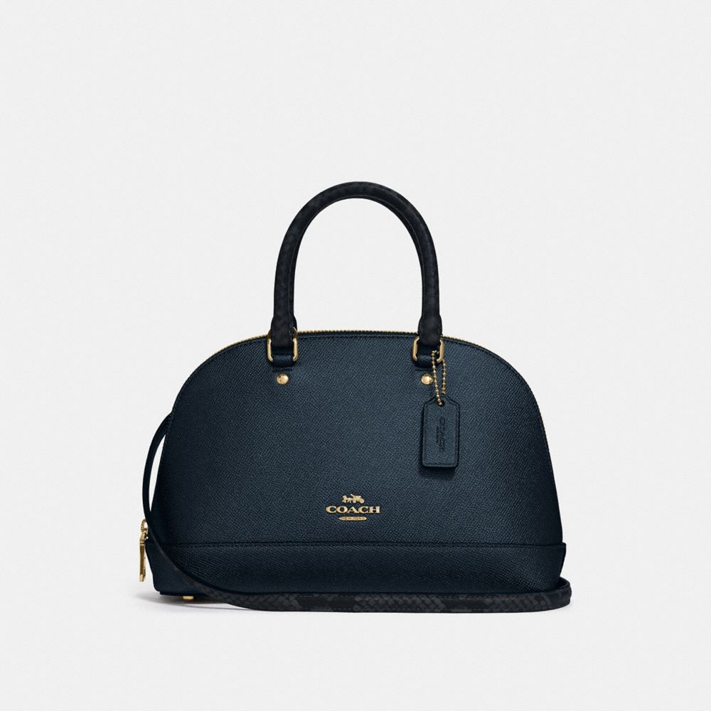 MINI SIERRA SATCHEL - F38057 - METALLIC DENIM/LIGHT GOLD