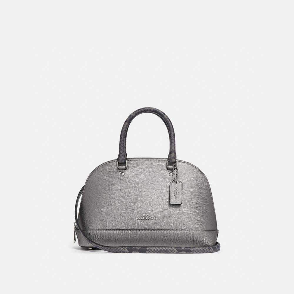 MINI SIERRA SATCHEL - F38057 - GUNMETAL/SILVER