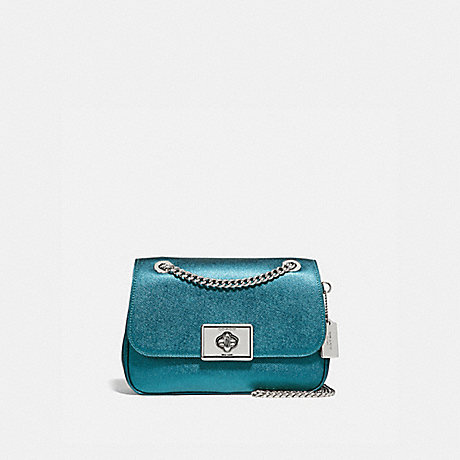 COACH F38073 CASSIDY CROSSBODY METALLIC-DARK-TURQUOISE/SILVER