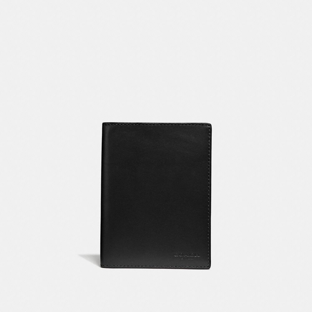 COACH F38080 PASSPORT CASE BLACK