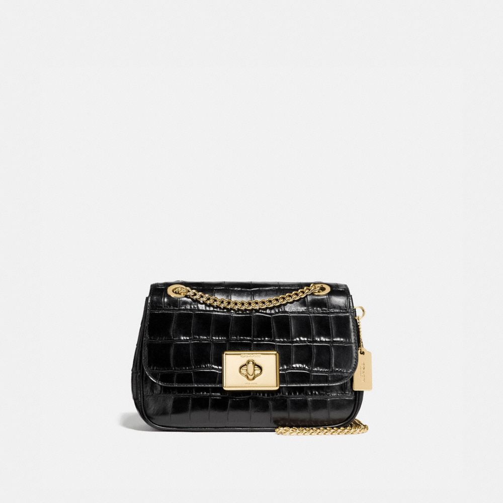 COACH F38081 CASSIDY CROSSBODY BLACK/LIGHT GOLD