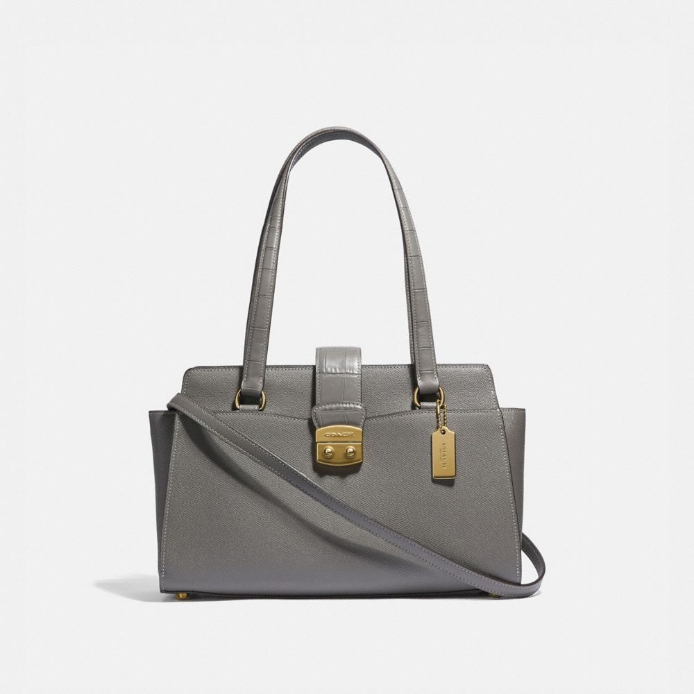 COACH F38082 AVARY CARRYALL HEATHER-GREY-/LIGHT-GOLD