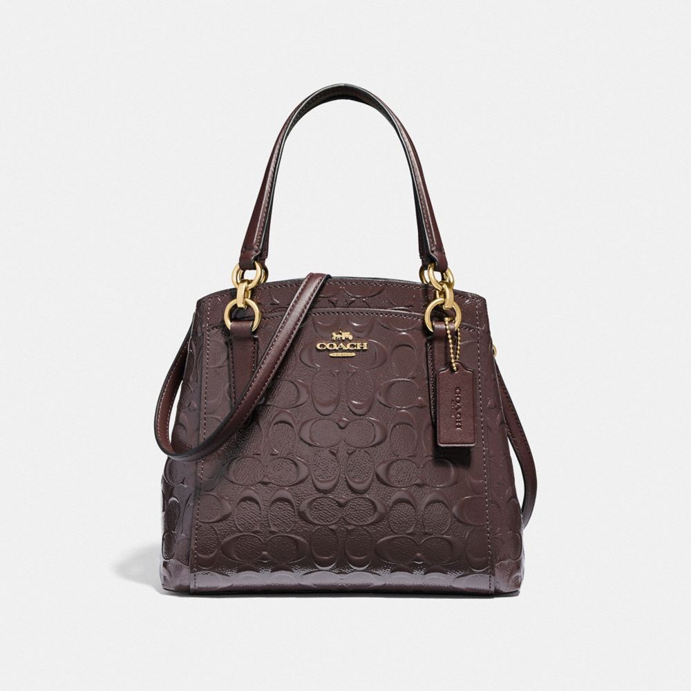 COACH F38093 MINETTA CROSSBODY IN SIGNATURE LEATHER OXBLOOD 1/LIGHT GOLD