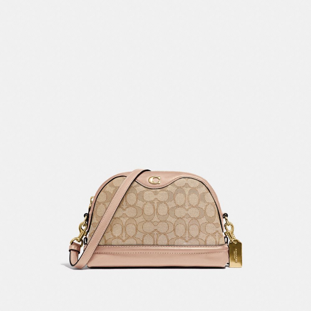 COACH F38113 IVIE CROSSBODY IN SIGNATURE JACQUARD LIGHT-KHAKI/BEECHWOOD/LIGHT-GOLD