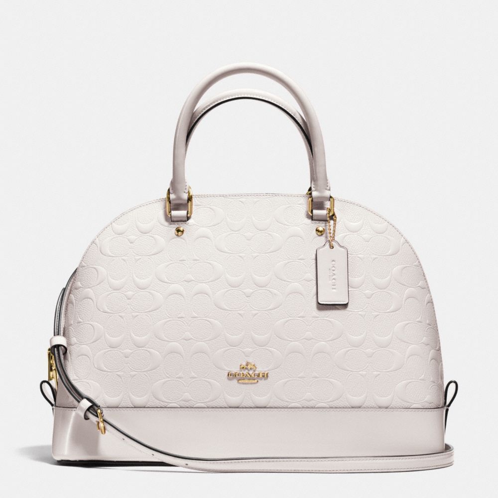 COACH SIERRA SATCHEL IN DEBOSSED PATENT LEATHER -  IMITATION GOLD/CHALK - f38120