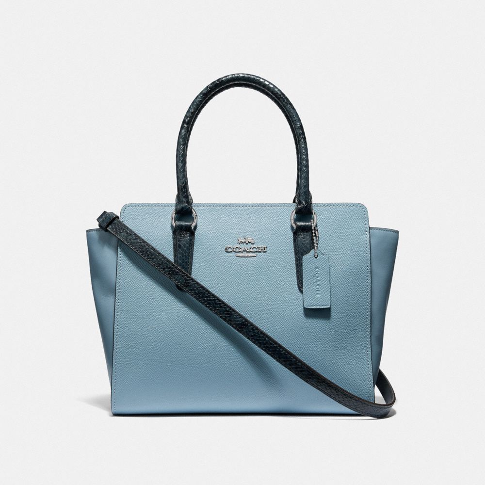 LEAH SATCHEL - CORNFLOWER/MIDNIGHT/SILVER - COACH F38137