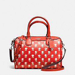 COACH F38160 - MINI BENNETT SATCHEL IN BADLANDS FLORAL PRINT COATED CANVAS SILVER/CARMINE MULTI