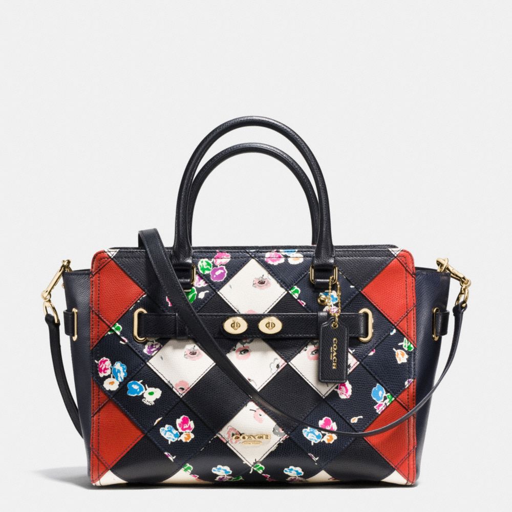 COACH F38210 Blake Carryall In Printed Patchwork Leather IMITATION GOLD/MULTICOLOR