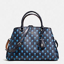 COACH SMALL MARGOT CARRYALL IN BADLANDS FLORAL PRINT COATED CANVAS - SILVER/MIDNIGHT MULTI - F38215