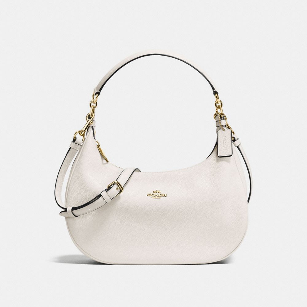 COACH HARLEY EAST/WEST HOBO IN PEBBLE LEATHER - IMITATION GOLD/CHALK - f38250