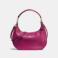 HARLEY EAST/WEST HOBO IN PEBBLE LEATHER - IMITATION GOLD/FUCHSIA - COACH F38250