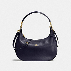 COACH F38250 Harley East/west Hobo In Pebble Leather IMITATION GOLD/MIDNIGHT