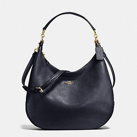COACH F38259 HARLEY HOBO IN PEBBLE LEATHER LIGHT-GOLD/MIDNIGHT