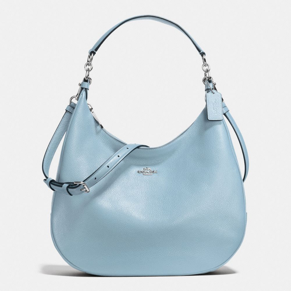 COACH F38259 - HARLEY HOBO IN PEBBLE LEATHER SILVER/CORNFLOWER