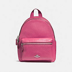 COACH F38263 - MINI CHARLIE BACKPACK SILVER/MAGENTA