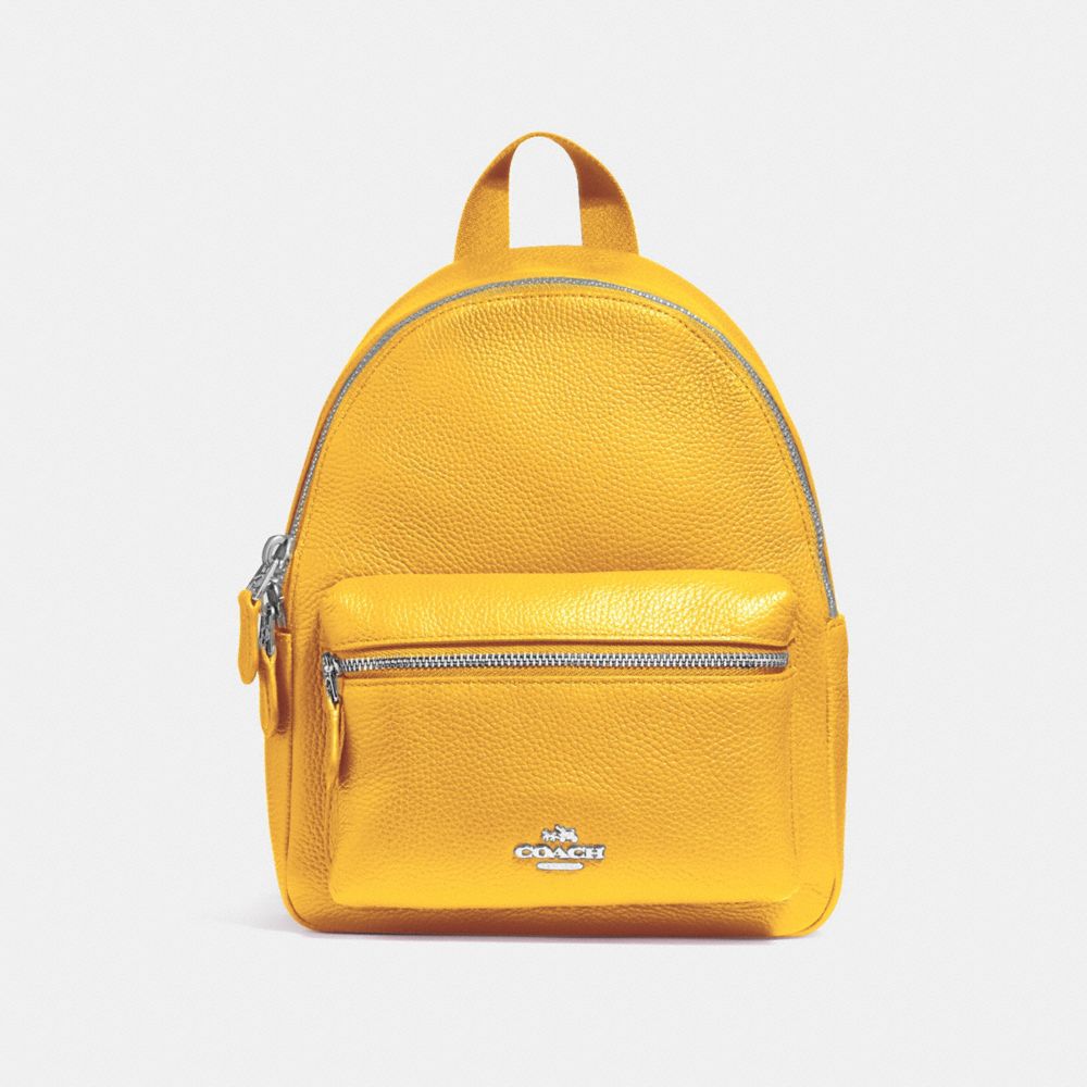 COACH MINI CHARLIE BACKPACK - CANARY 2/SILVER - f38263