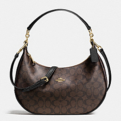 COACH F38267 - HARLEY EAST/WEST HOBO IN SIGNATURE IMITATION GOLD/BROWN/BLACK