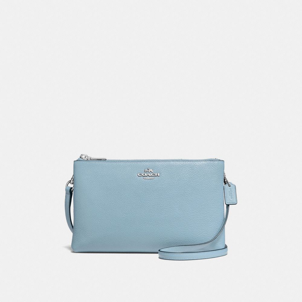 LYLA CROSSBODY IN PEBBLE LEATHER - SILVER/CORNFLOWER - COACH F38273