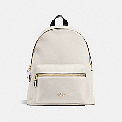 CHARLIE BACKPACK IN PEBBLE LEATHER - f38288 - IMITATION GOLD/CHALK
