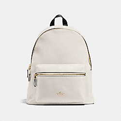 COACH CHARLIE BACKPACK IN PEBBLE LEATHER - IMITATION GOLD/CHALK - F38288