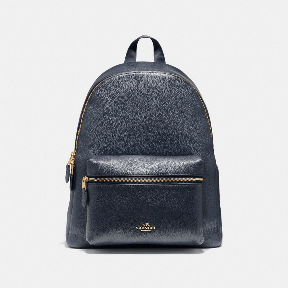 CHARLIE BACKPACK - MIDNIGHT/LIGHT GOLD - COACH F38288