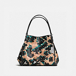 EDIE SHOULDER BAG 31 - COACH f38332 - SCATTERED LEAF/WALNUT MULTI/DARK GUNMETAL
