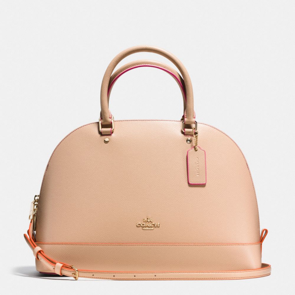 COACH SIERRA SATCHEL IN MULTI EDGEPAINT LEATHER - IMITATION GOLD/BEECHWOOD MULTI - f38404