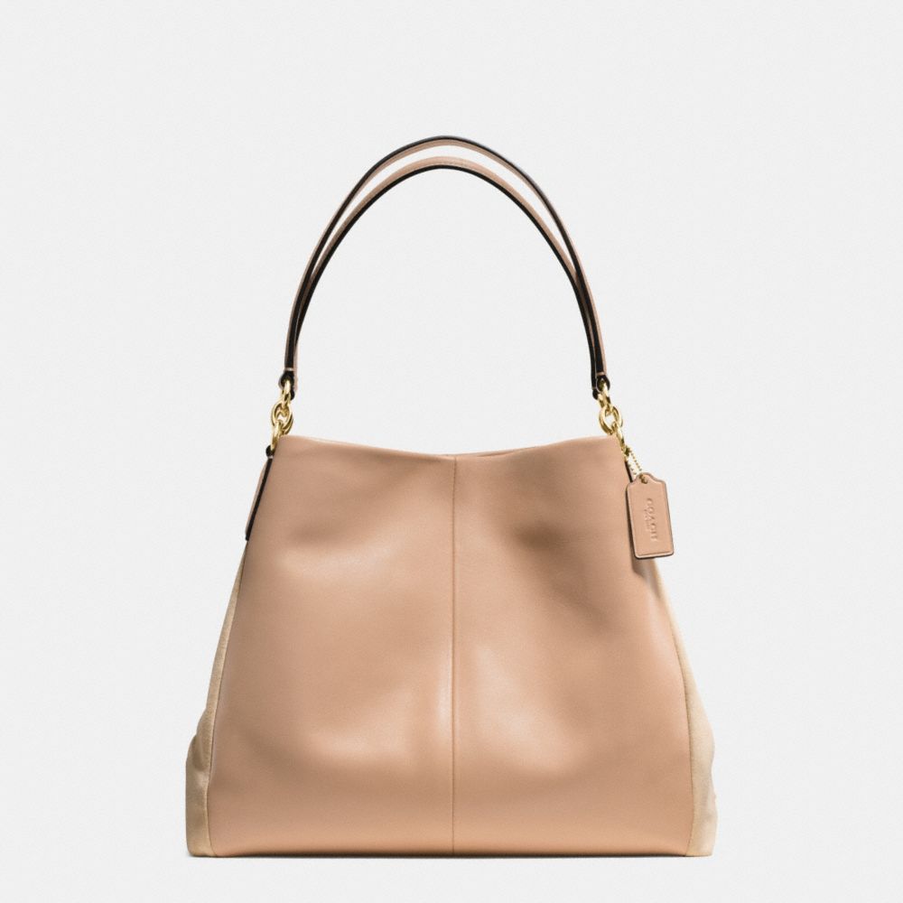 Phoebe Shoulder Bag in Croc-Embossed Leather