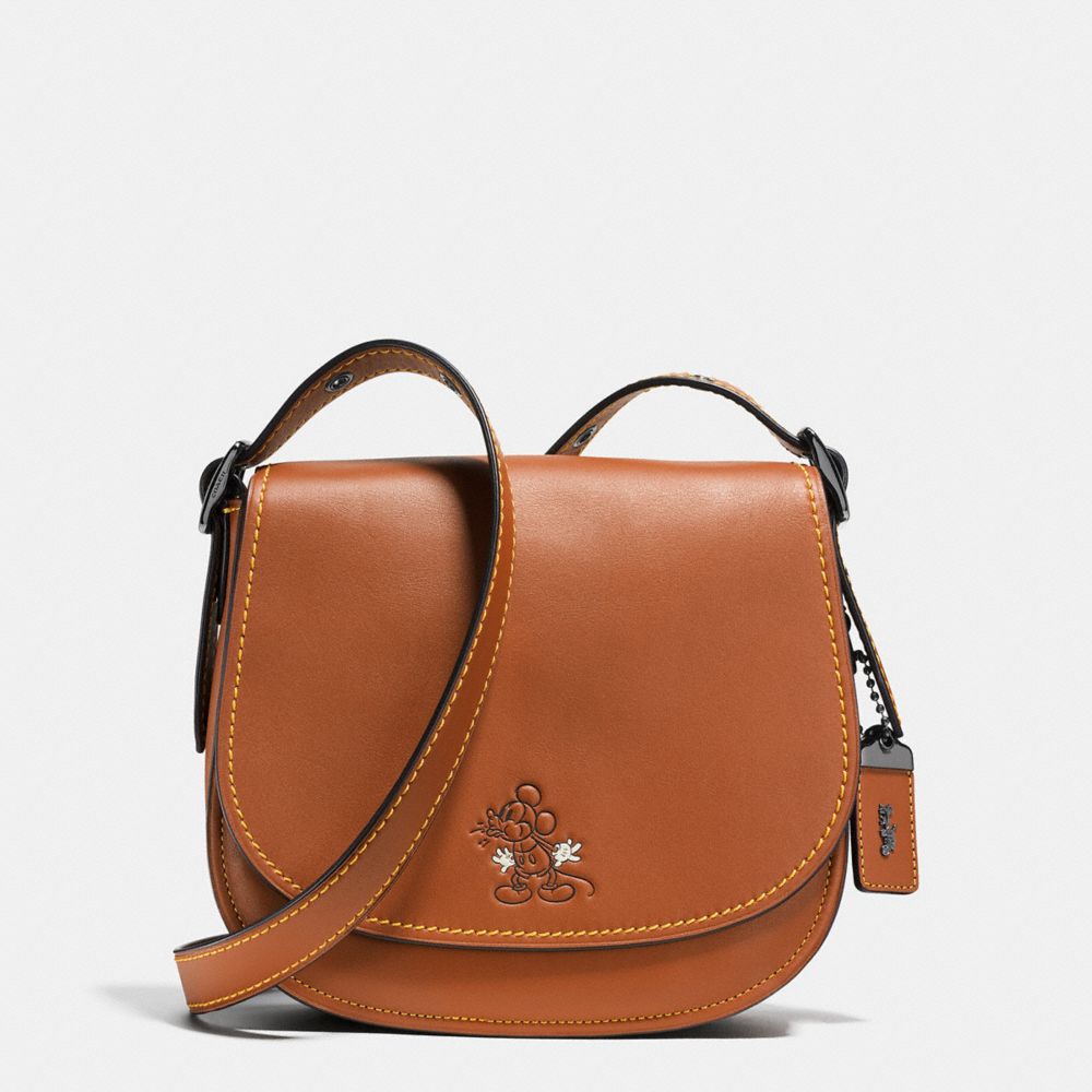 COACH F38421 - MICKEY SADDLE 23 IN GLOVETANNED LEATHER DK/1941 SADDLE