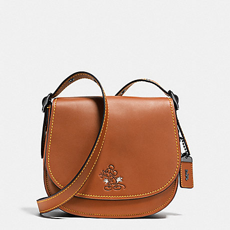 COACH F38421 MICKEY SADDLE 23 IN GLOVETANNED LEATHER DK/1941-SADDLE