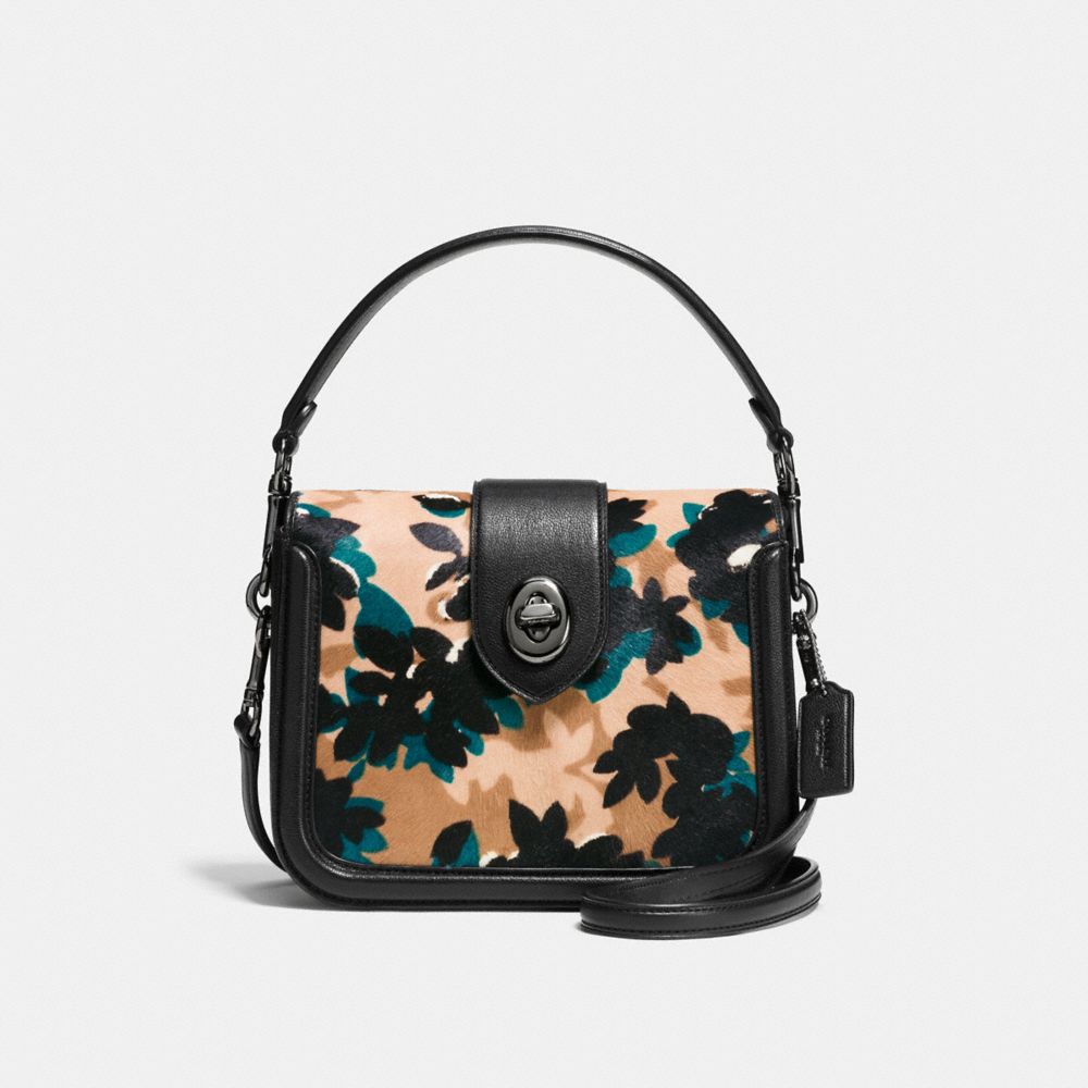 PAGE CROSSBODY - SCATTERED LEAF/WALNUT MULTI/DARK GUNMETAL - COACH F38447