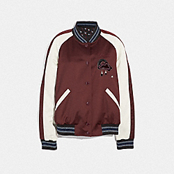 REVERSIBLE CLOUD SOUVENIR JACKET - COACH F38564 - BURGUNDY/MULTI