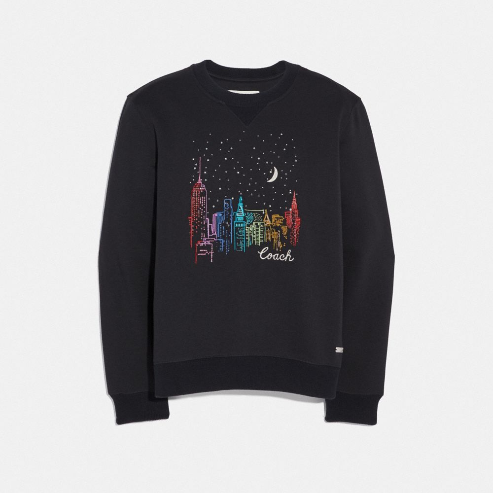 CITY SKY SWEATSHIRT - BLACK - COACH F38597