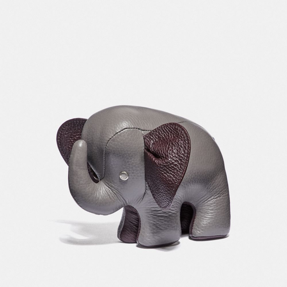 COACH F38617 - ELEPHANT PAPERWEIGHT HEATHER GREY/BLACK ANTIQUE NICKEL