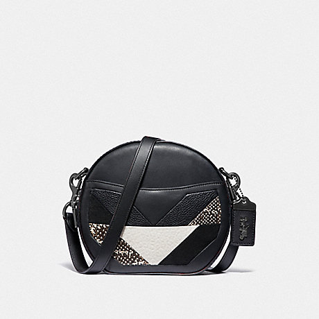 COACH F38668 CANTEEN CROSSBODY WITH PATCHWORK AND SNAKESKIN DETAIL V5/BLACK MULTI