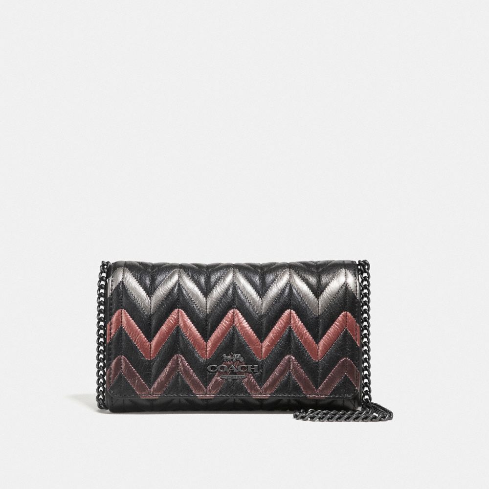 CROSSBODY WITH QUILTING - COACH F38681 - BLACK MULTI/BLACK ANTIQUE NICKEL