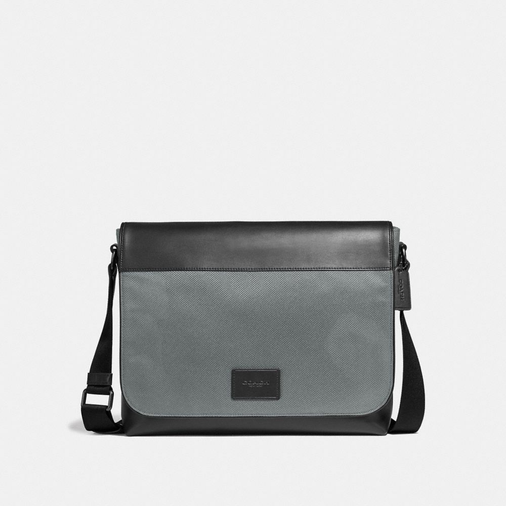 MESSENGER - HEATHER GREY/BLACK ANTIQUE NICKEL - COACH F38741