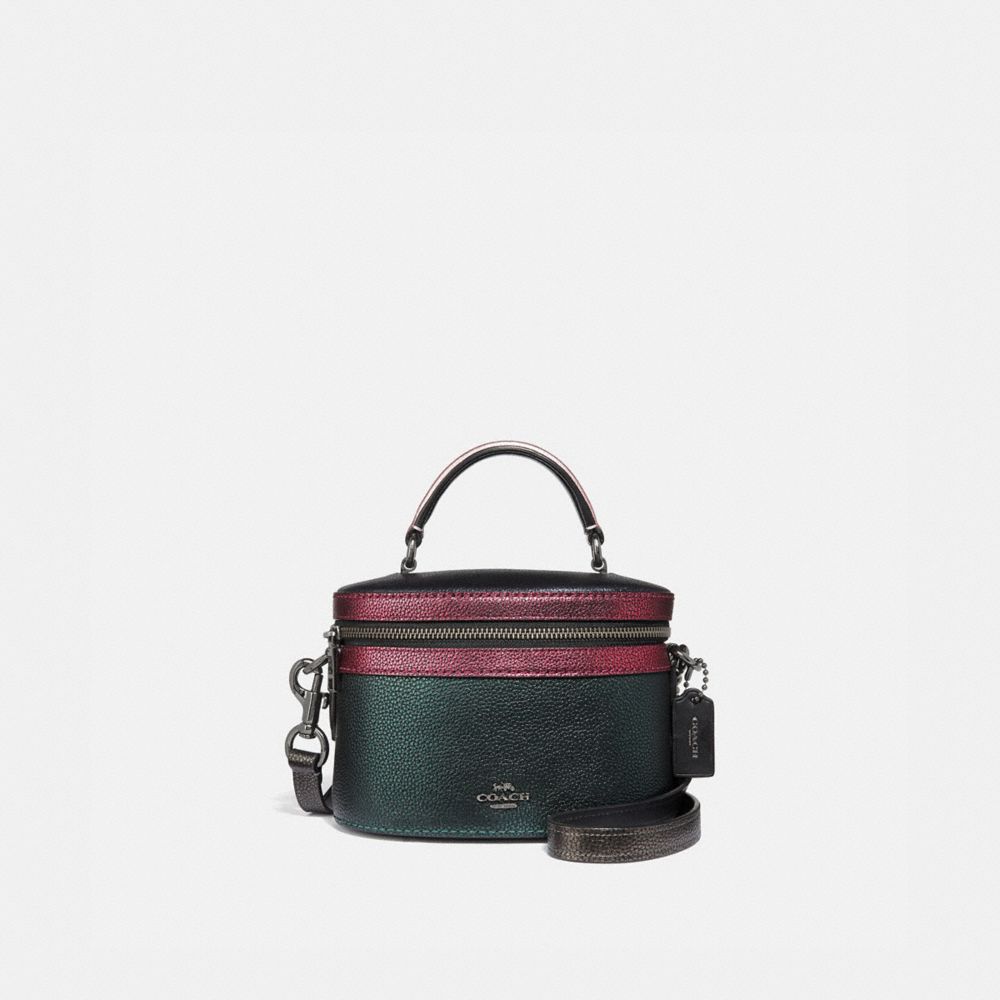 COACH F38769 TRAIL BAG IN COLORBLOCK METALLIC IVY MULTI/GUNMETAL