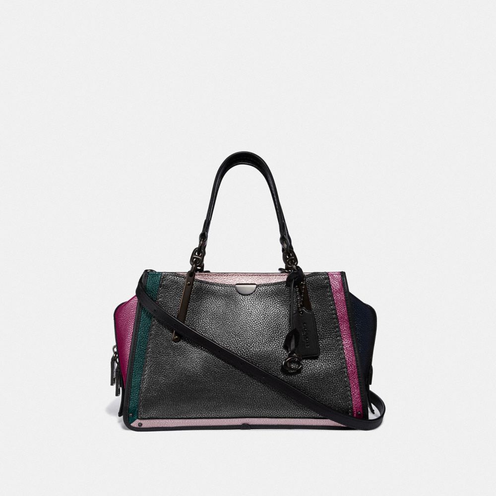 Coach metallic colorblock dreamer discount 36 satchel in pebble leather