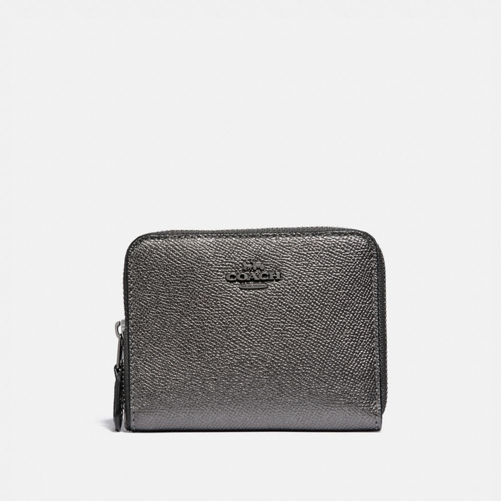 COACH F38872 Small Zip Around Wallet GM/METALLIC GRAPHITE