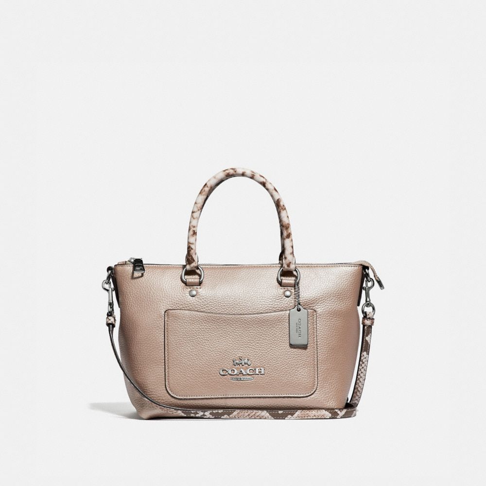 MINI EMMA SATCHEL - PLATINUM/SILVER - COACH F38877