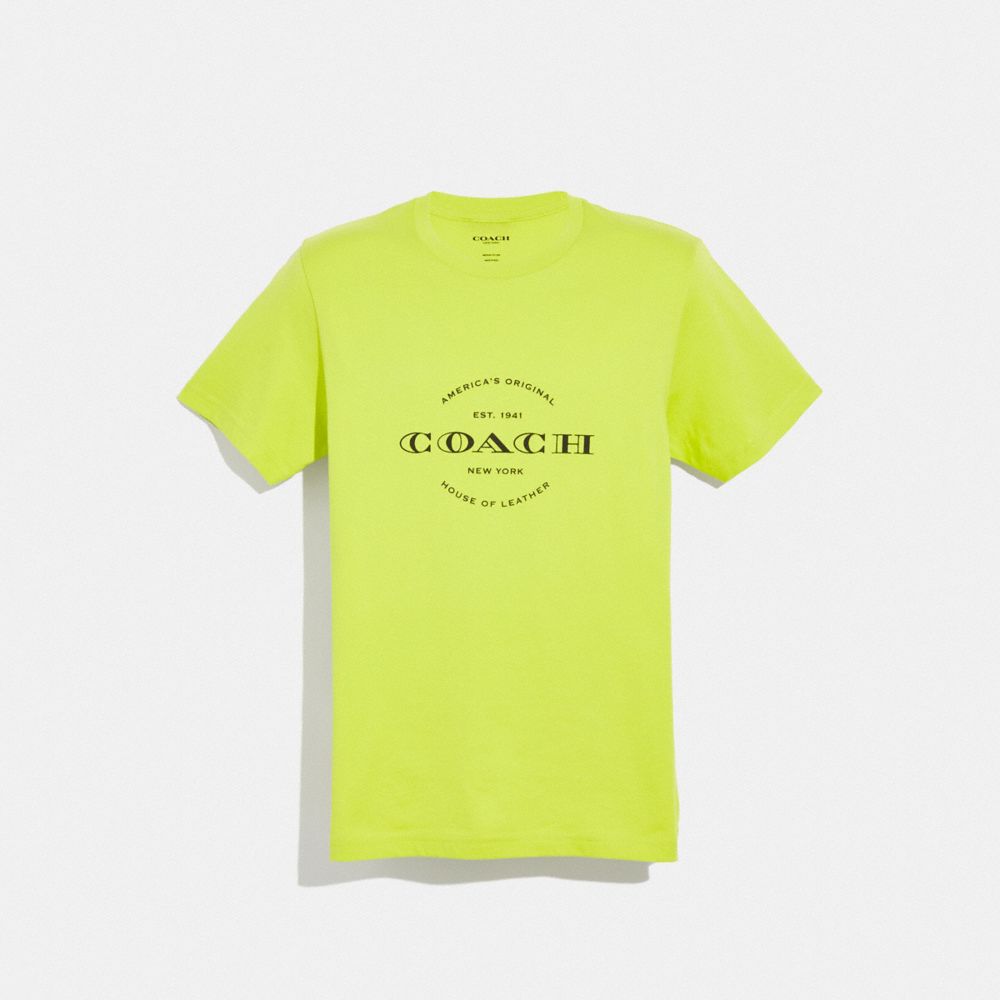 COACH F38889 - NEON T-SHIRT - NEON YELLOW | COACH MEN